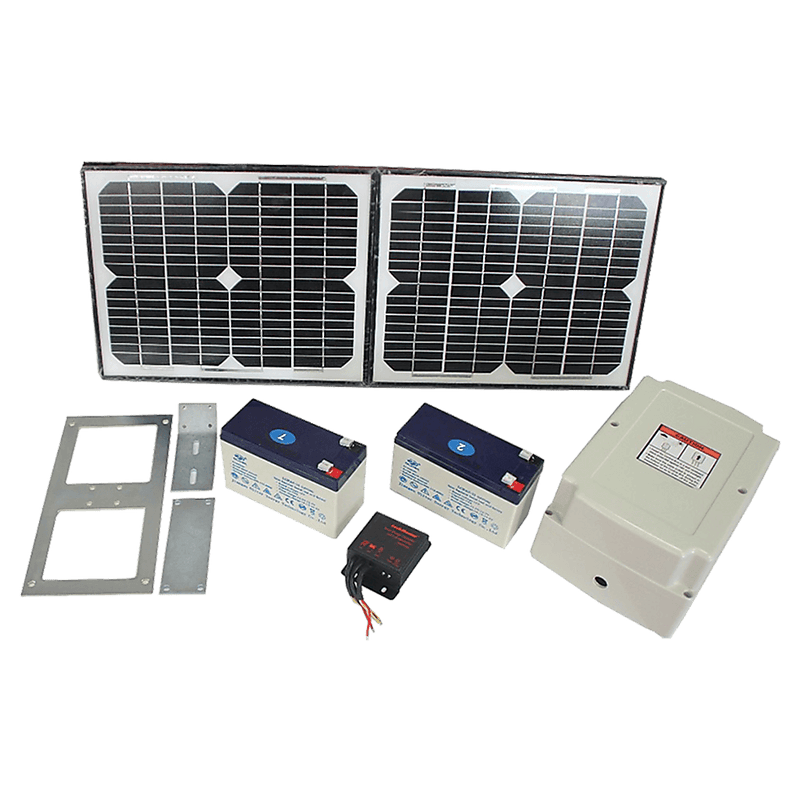 1000KG 20W Solar Double Swing Auto Motor Remote Gate Opener - John Cootes