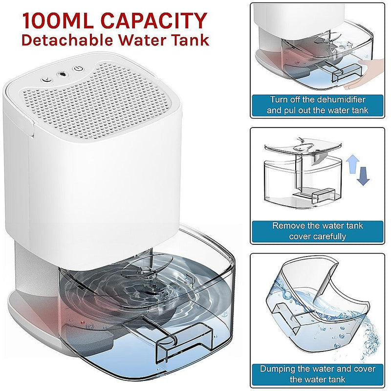 1000ML Mini Dehumidifier Portable Air Dryer Office Moisture Absorber Machine - John Cootes