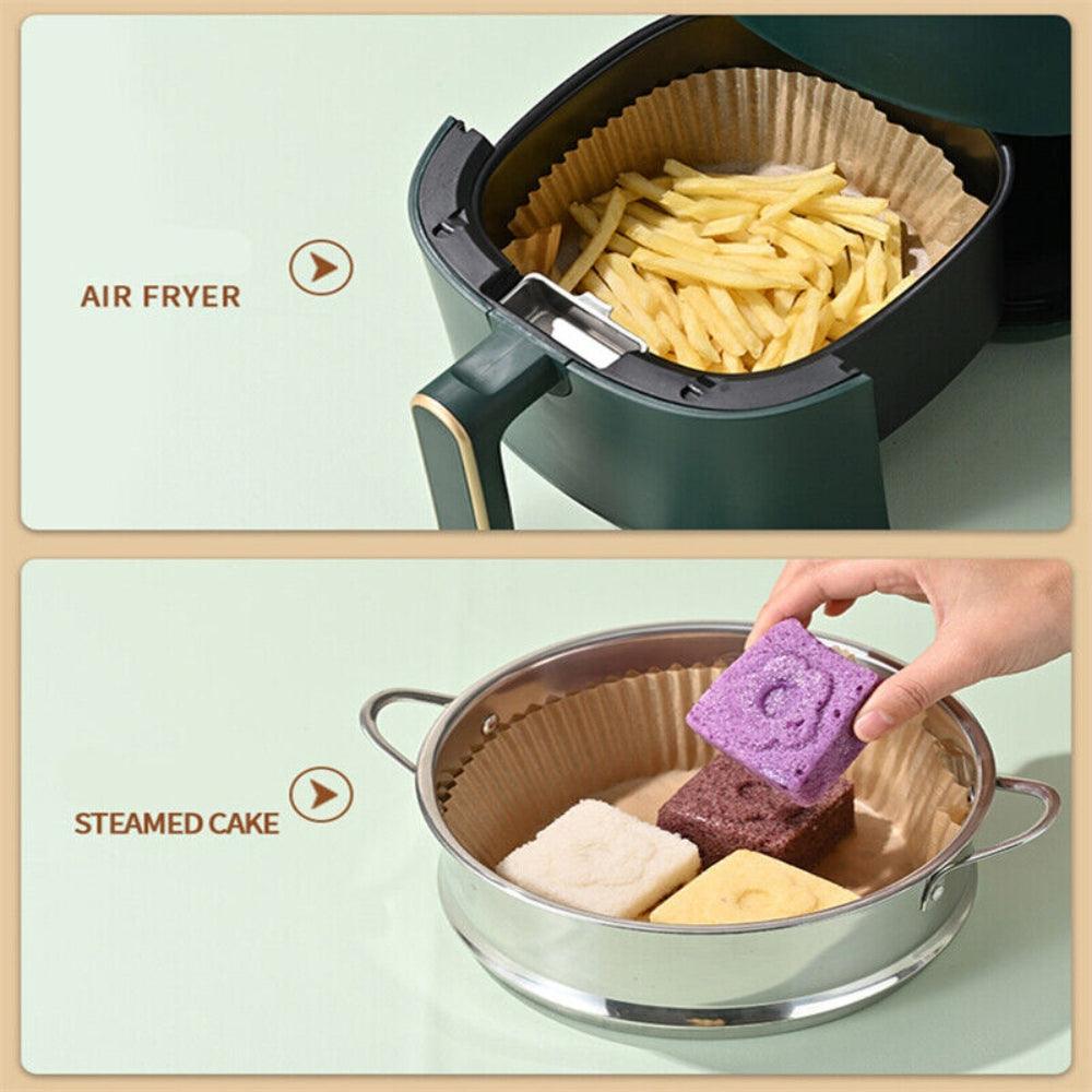 100PCS Air Fryer Disposable Paper Liner Set Non-Stick Pan Parchment Baking Paper - John Cootes