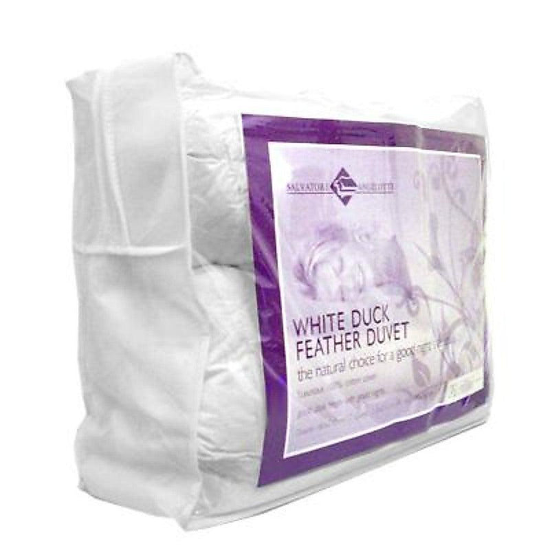 100% White Duck Feather Duvet / Quilt -Single - John Cootes