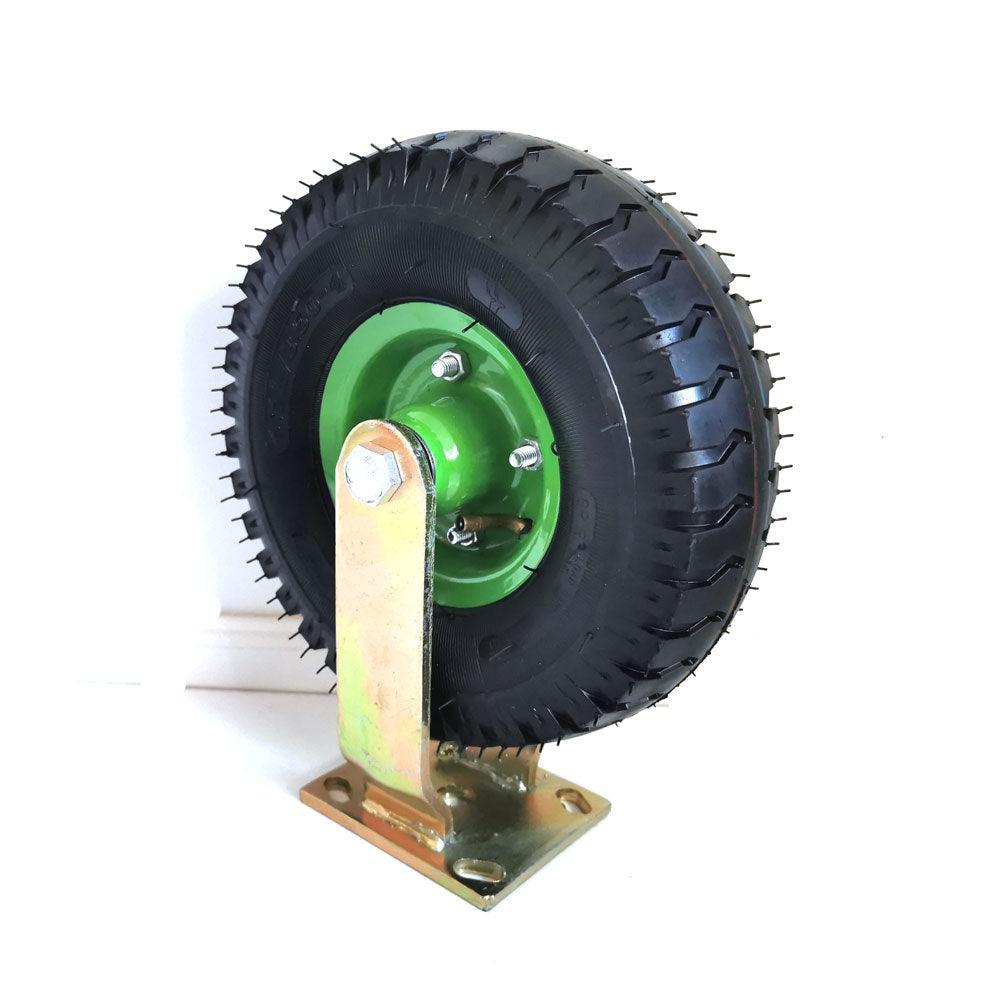 10Inch Fixed Castor Caster Pneumatic Tyres Tyre Wheel Trolley Cart Wheelbarrow - John Cootes