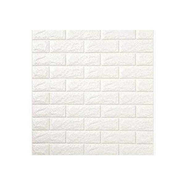 10PCS 3D Foam White Brick Self Adhesive Home Wallpaper Panels 60 x 60cm - John Cootes