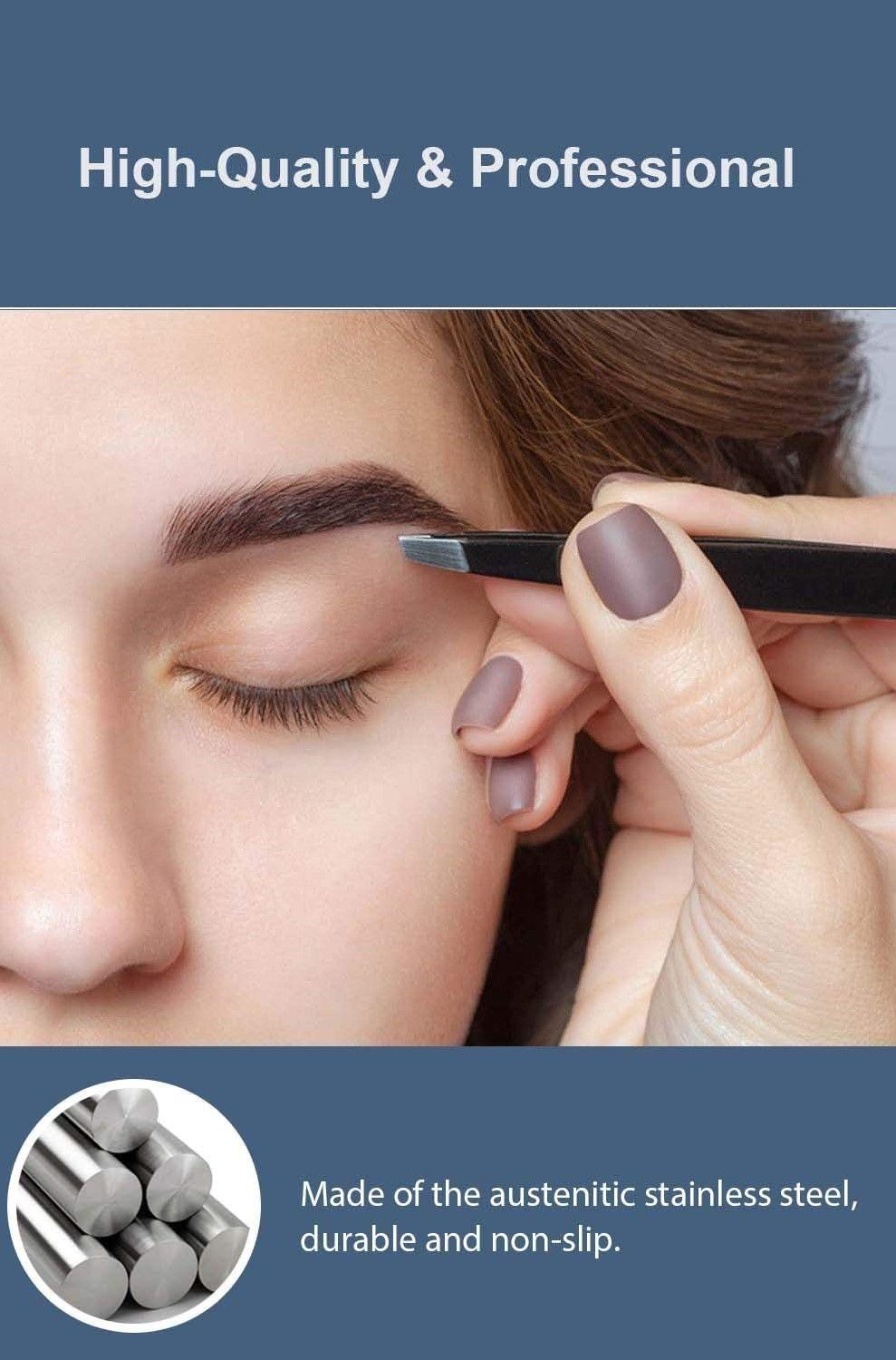 10X Magnifying Mirror and Eyebrow Tweezers Kit for Travel - John Cootes