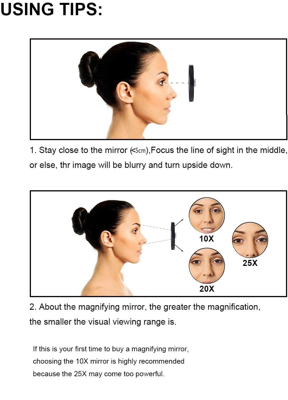 10X Magnifying Mirror and Eyebrow Tweezers Kit for Travel - John Cootes
