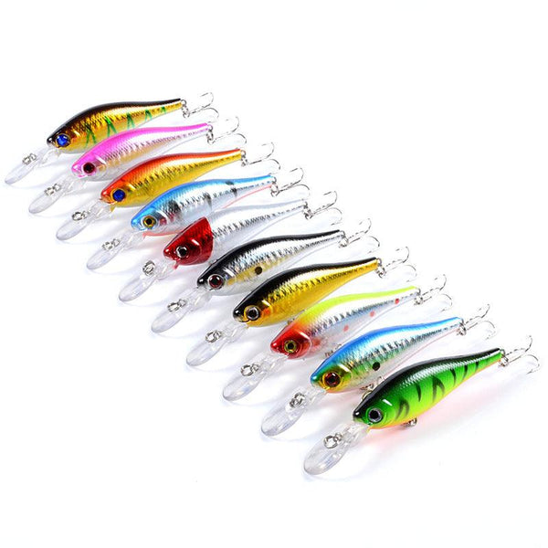 10x Popper Minnow 10.2cm Fishing Lure Lures Surface Tackle Fresh Saltwater - John Cootes