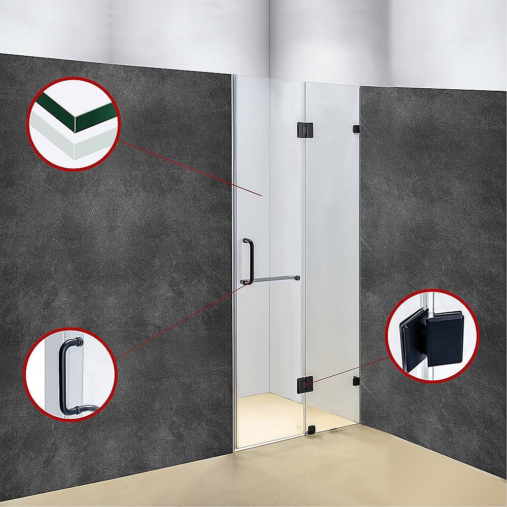 110 x 200cm Wall to Wall Frameless Shower Screen 10mm Glass By Della Francesca - John Cootes
