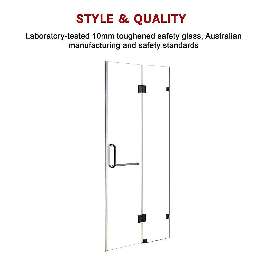 110 x 200cm Wall to Wall Frameless Shower Screen 10mm Glass By Della Francesca - John Cootes