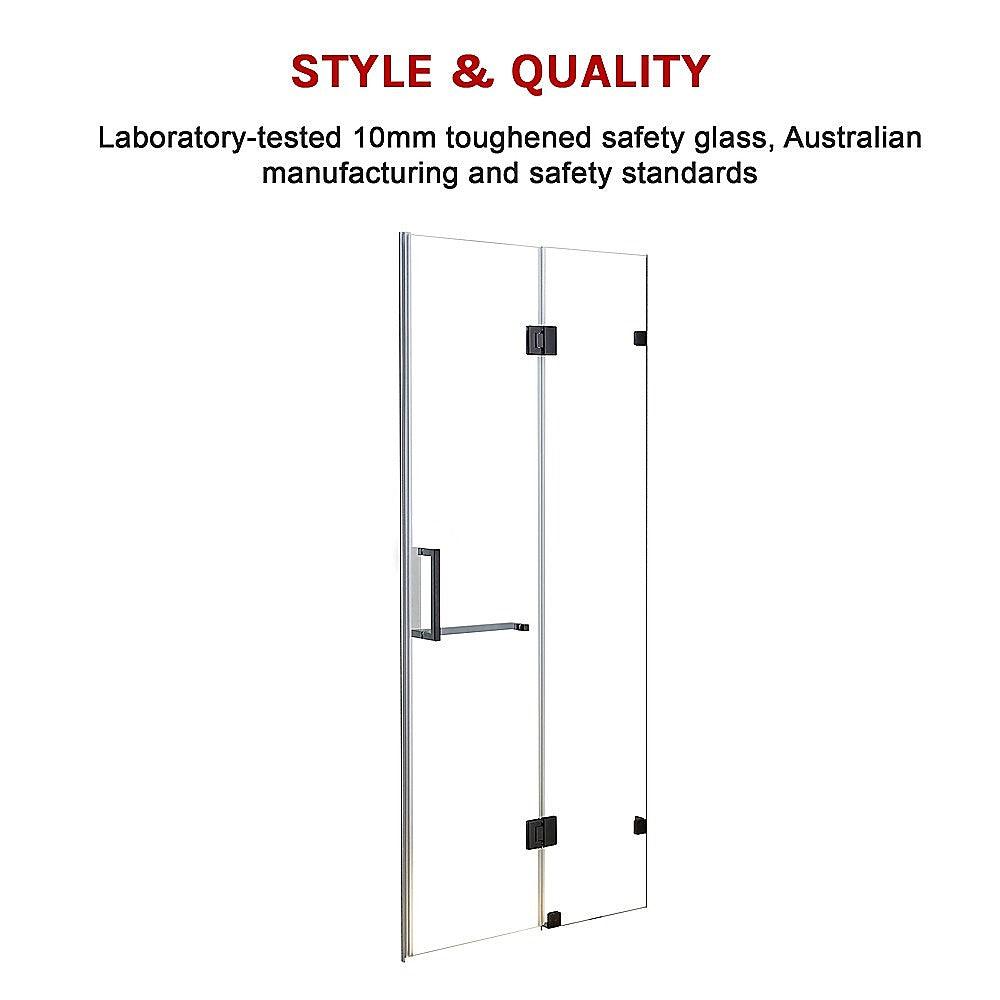 110 x 200cm Wall to Wall Frameless Shower Screen 10mm Glass By Della Francesca - John Cootes