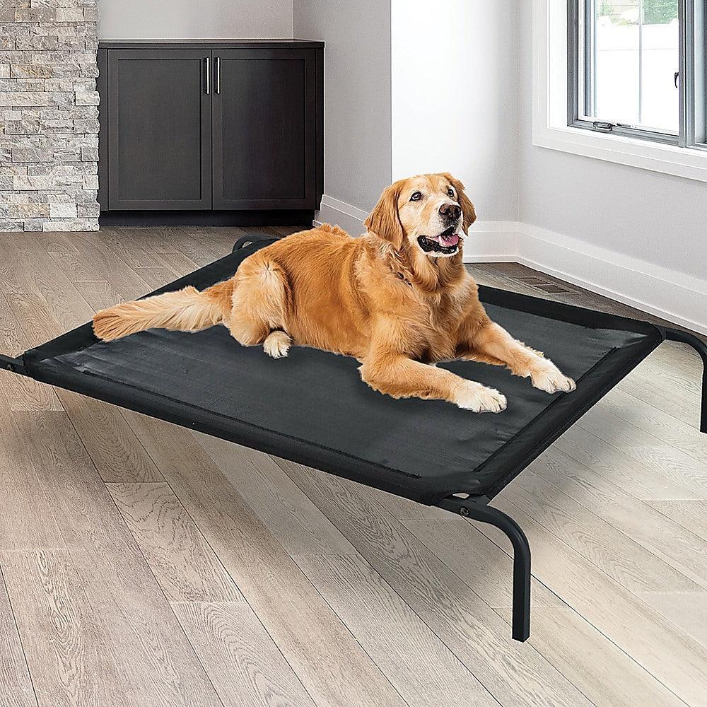 110 x 80cm Elevated Pet Sleep Bed Dog Cat Cool Cot Home Outdoor Folding Portable - John Cootes