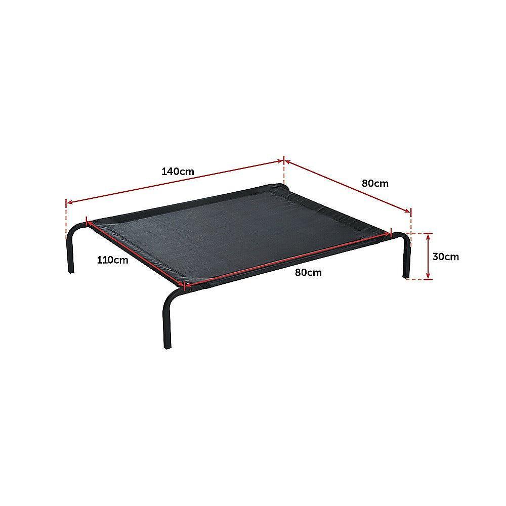 110 x 80cm Elevated Pet Sleep Bed Dog Cat Cool Cot Home Outdoor Folding Portable - John Cootes