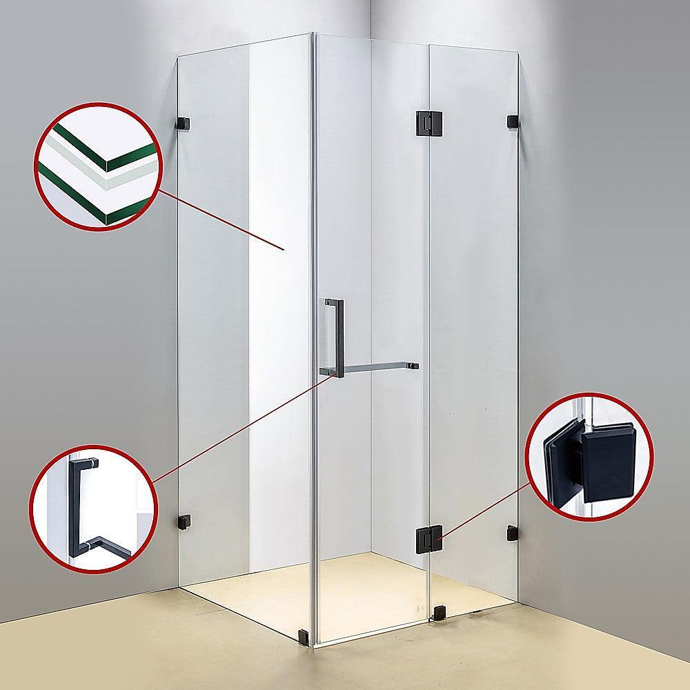 1100 x 1000mm Frameless 10mm Glass Shower Screen By Della Francesca - John Cootes