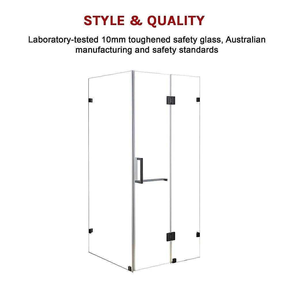 1100 x 1000mm Frameless 10mm Glass Shower Screen By Della Francesca - John Cootes