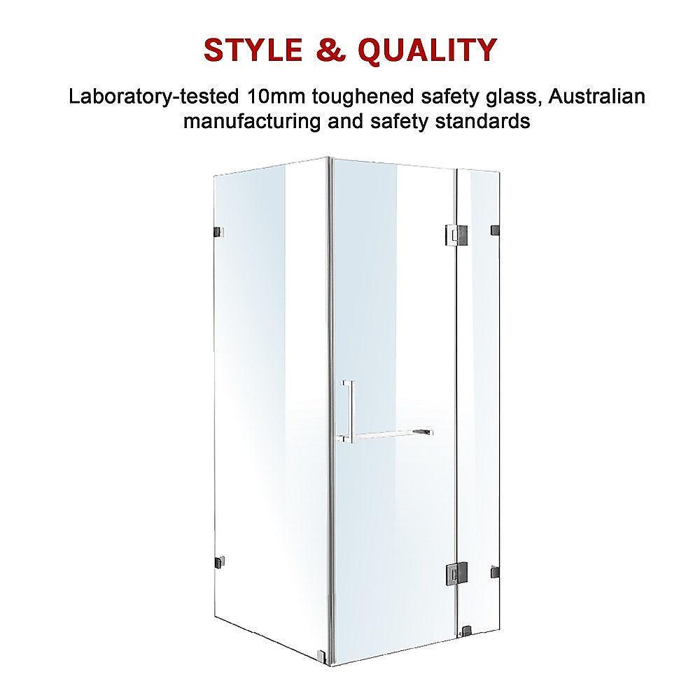 1100 x 800mm Frameless 10mm Glass Shower Screen By Della Francesca - John Cootes