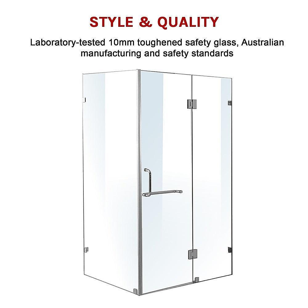 1100 x 900mm Frameless 10mm Glass Shower Screen By Della Francesca - John Cootes