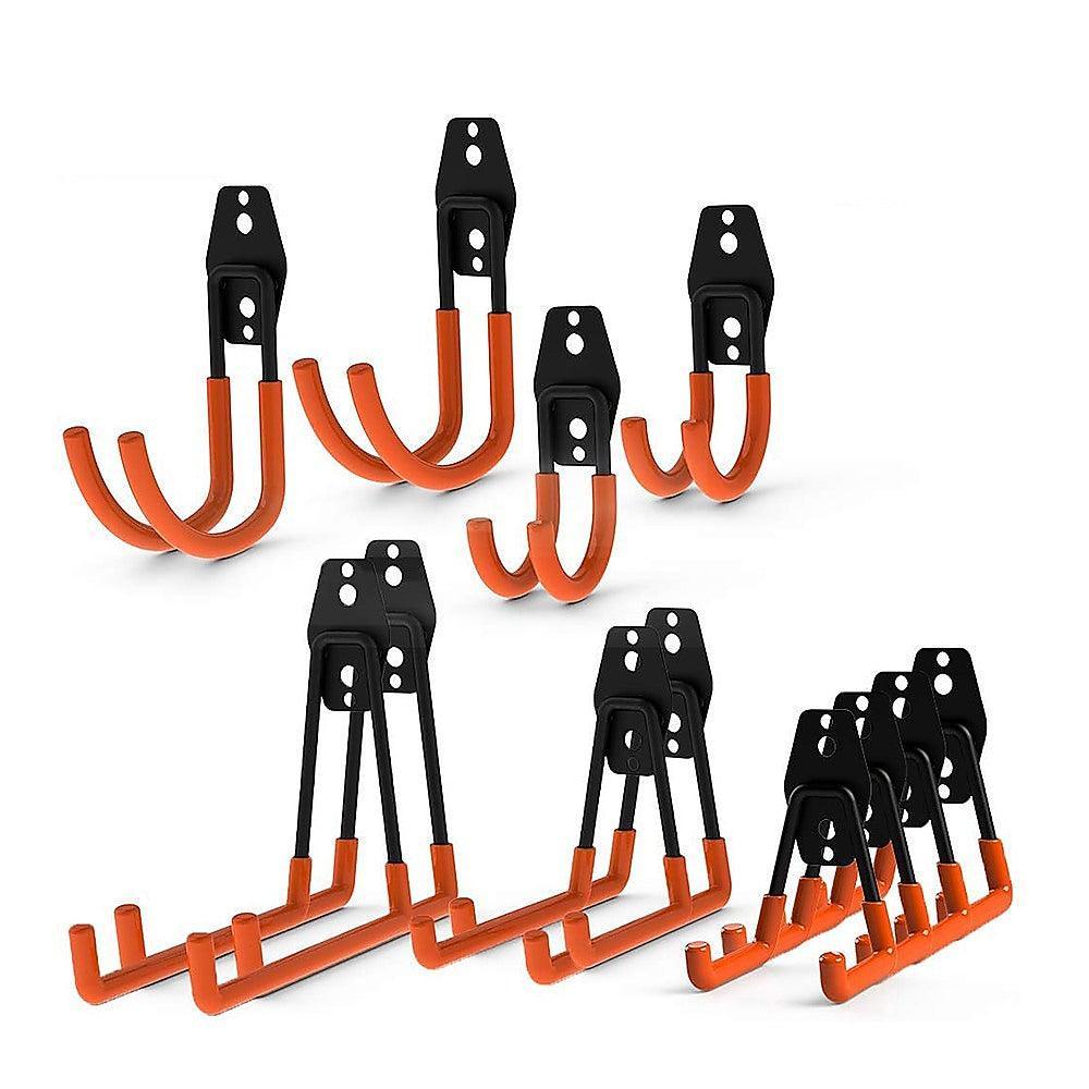 12-Pack Wall Mount Garage Hooks Tool Storage Workshop Organiser Heavy Duty Steel - John Cootes