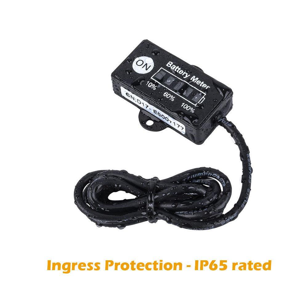 12 Volt LED Dual Battery Monitor Fuel Gauge Meter Digital % Percentage Switch - John Cootes
