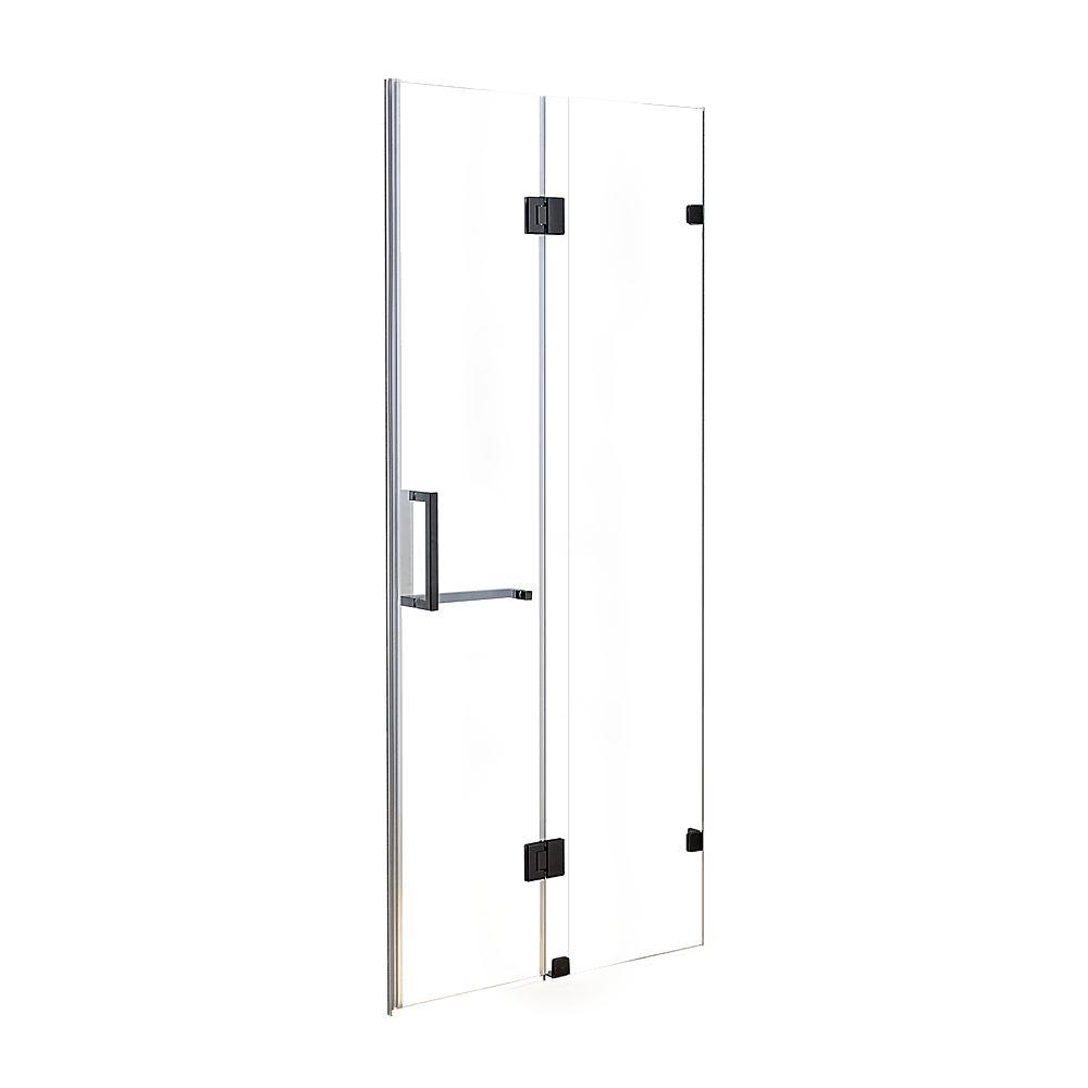 120 x 200cm Wall to Wall Frameless Shower Screen 10mm Glass By Della Francesca - John Cootes