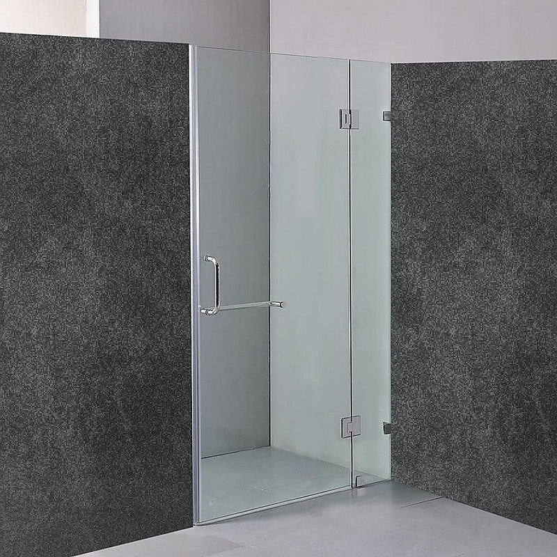120 x 200cm Wall to Wall Frameless Shower Screen 10mm Glass By Della Francesca - John Cootes