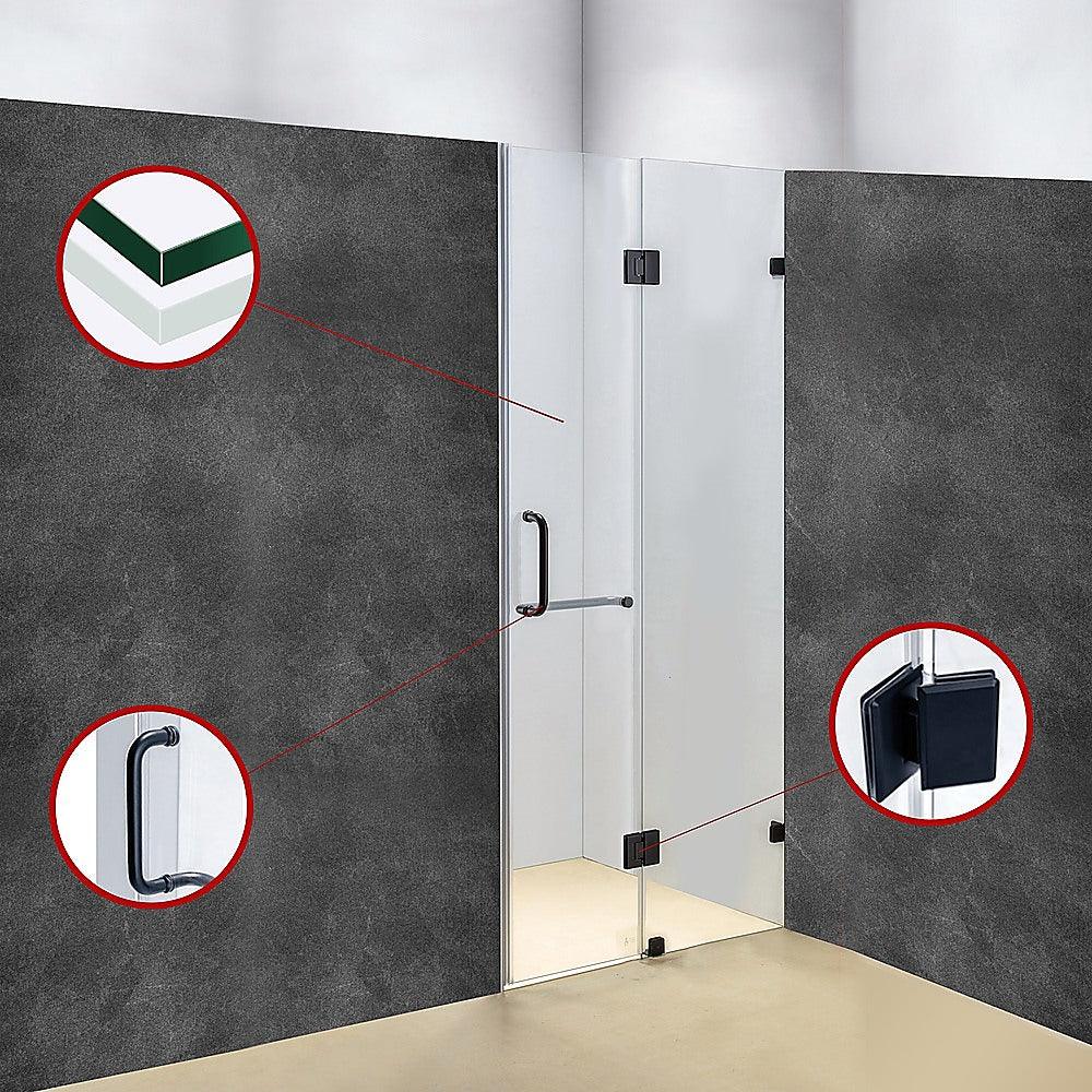 120 x 200cm Wall to Wall Frameless Shower Screen 10mm Glass By Della Francesca - John Cootes