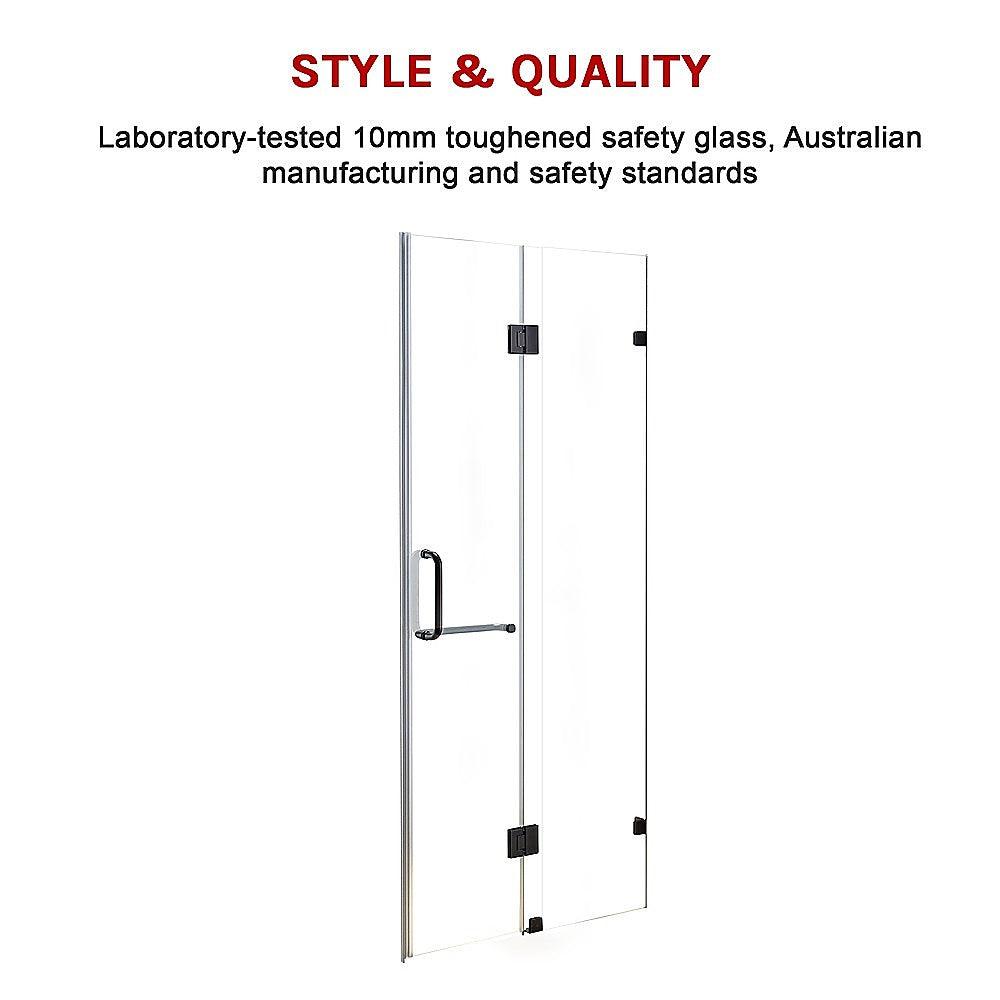 120 x 200cm Wall to Wall Frameless Shower Screen 10mm Glass By Della Francesca - John Cootes