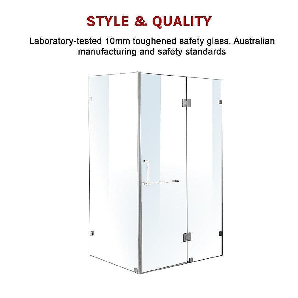 1200 x 1000mm Frameless 10mm Glass Shower Screen By Della Francesca - John Cootes