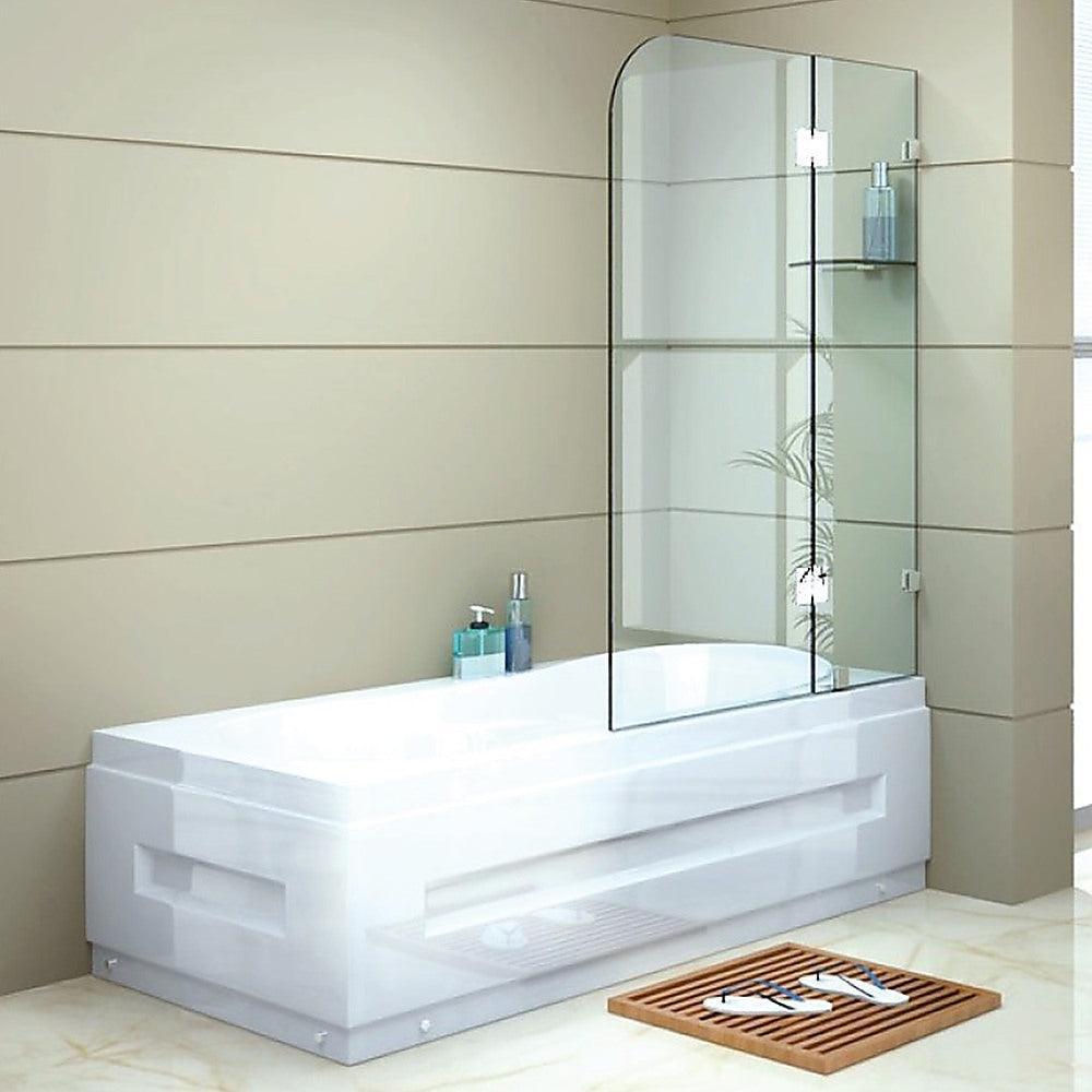 1200 x 1450mm Frameless Bath Panel 10mm Glass Shower Screen By Della Francesca - John Cootes