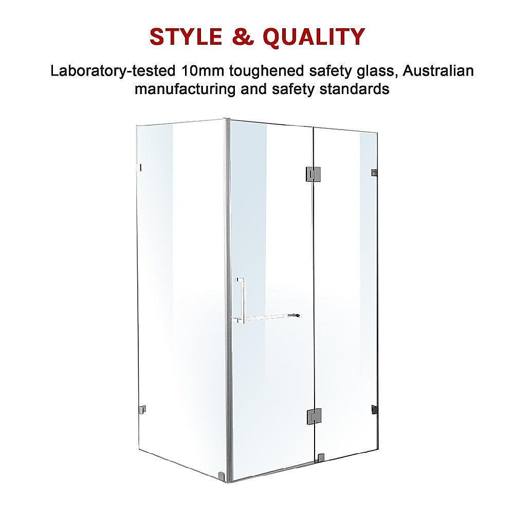 1200 x 700mm Frameless 10mm Glass Shower Screen By Della Francesca - John Cootes