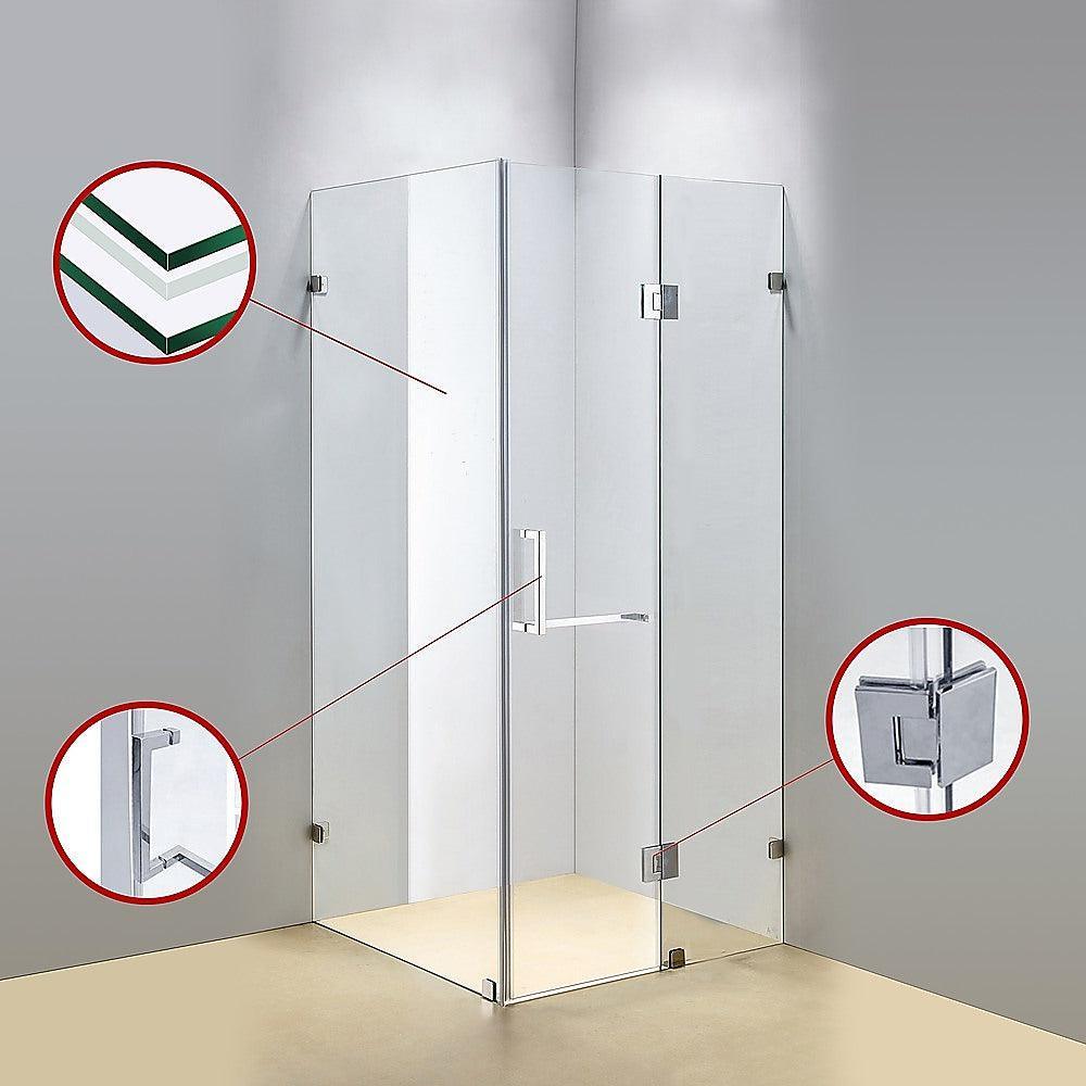 1200 x 900mm Frameless 10mm Glass Shower Screen By Della Francesca - John Cootes