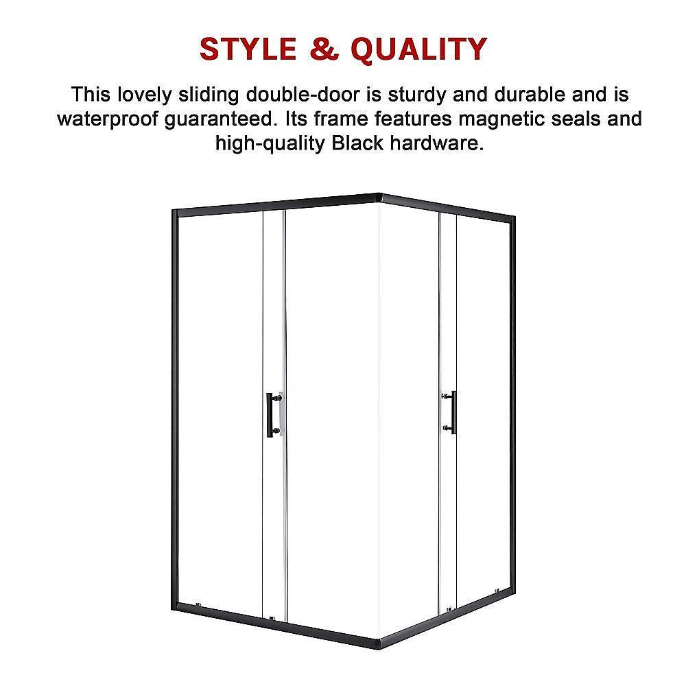 1200 x 900mm Sliding Door Nano Safety Glass Shower Screen By Della Francesca - John Cootes