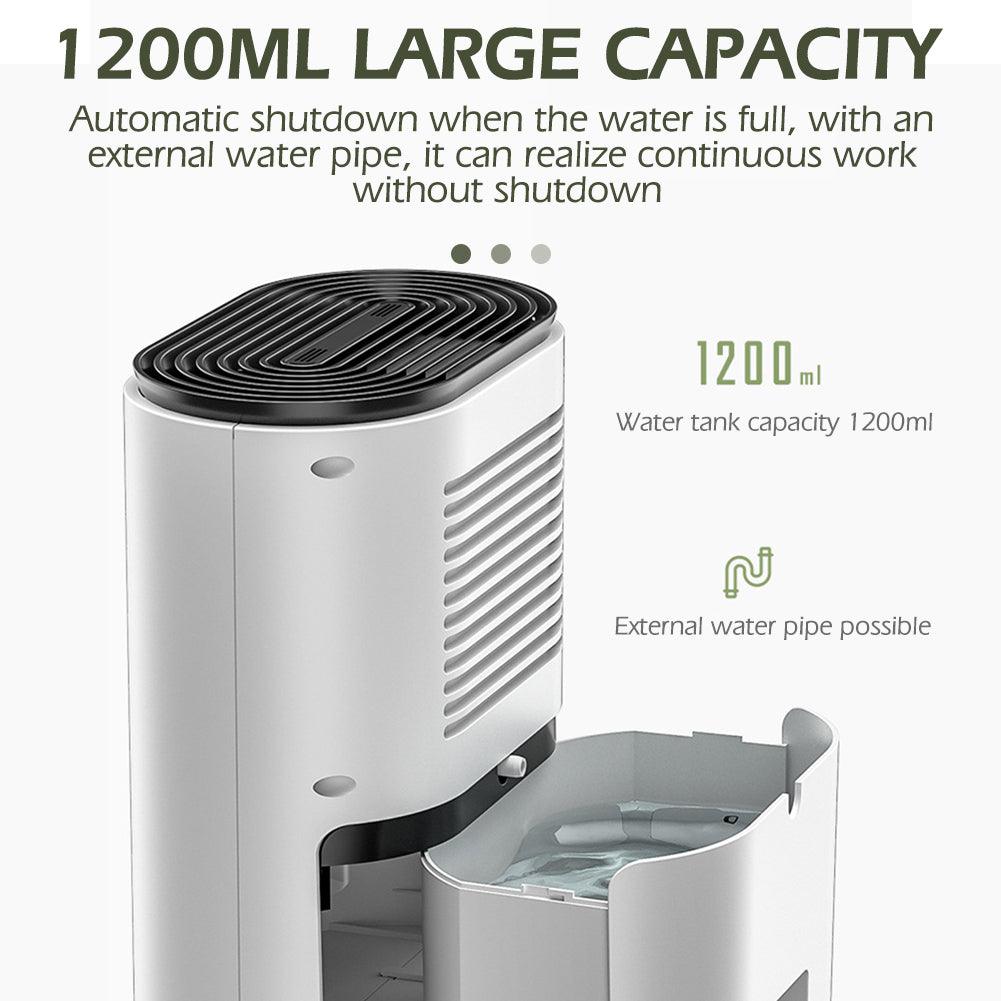 1200ML Mini Dehumidifier LED Display Air Dryer Moisture Absorber Machine - John Cootes
