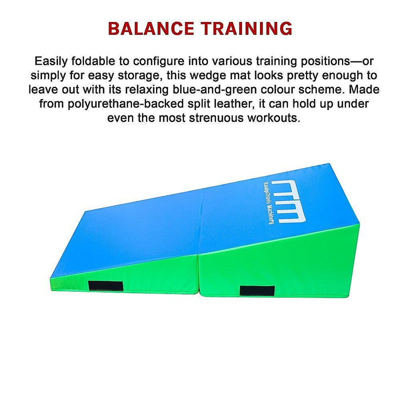120x60x35cm Foldable Soft Incline Gymnastics Mat Wedge Yoga Gym Balance Training - John Cootes