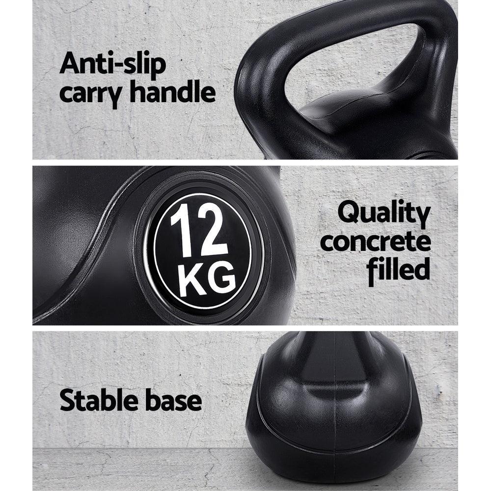 12kg Kettlebell Kettlebells Kettle Bell Bells Kit Weight Fitness Exercise - John Cootes