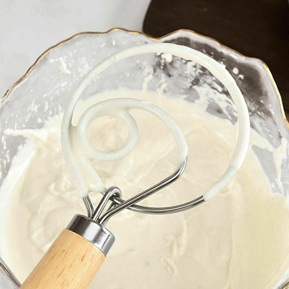 13 INCHES BAKING DOUGH STAINLESS STEEL LARGE WIRE WHISK MIXER BREAD COOKING TOOL - John Cootes