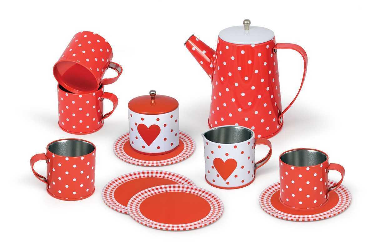 13PCS HEART TIN TEA SET IN MUG - John Cootes