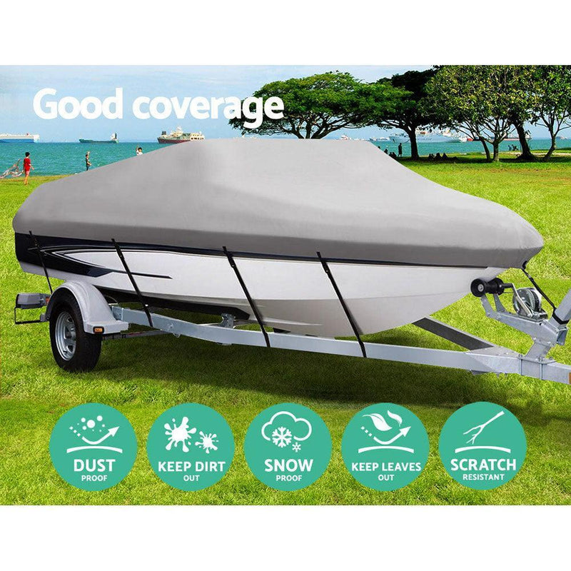 14 - 16 foot Waterproof Boat Cover - Grey - John Cootes