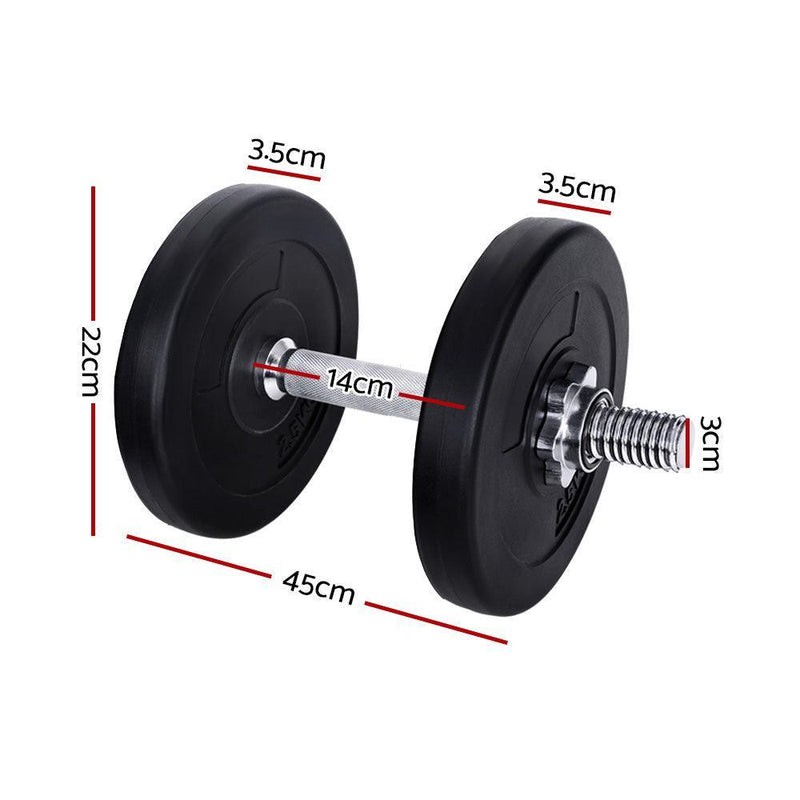 15KG Dumbbells Dumbbell Set Weight Training Plates Home Gym Fitness Exercise - John Cootes