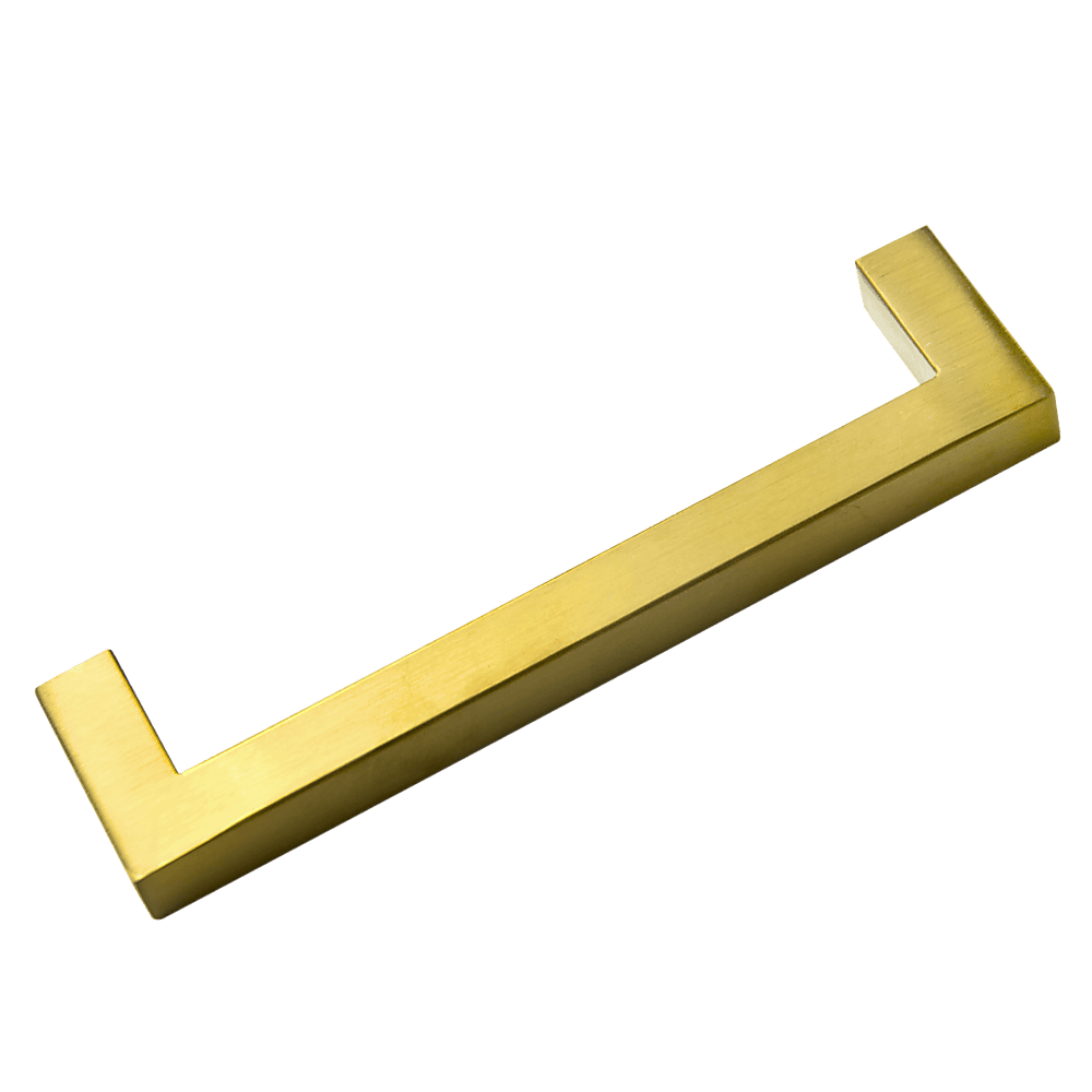 15x Brushed Brass Drawer Pulls Kitchen Cabinet Handles - Gold Finish 128mm - John Cootes