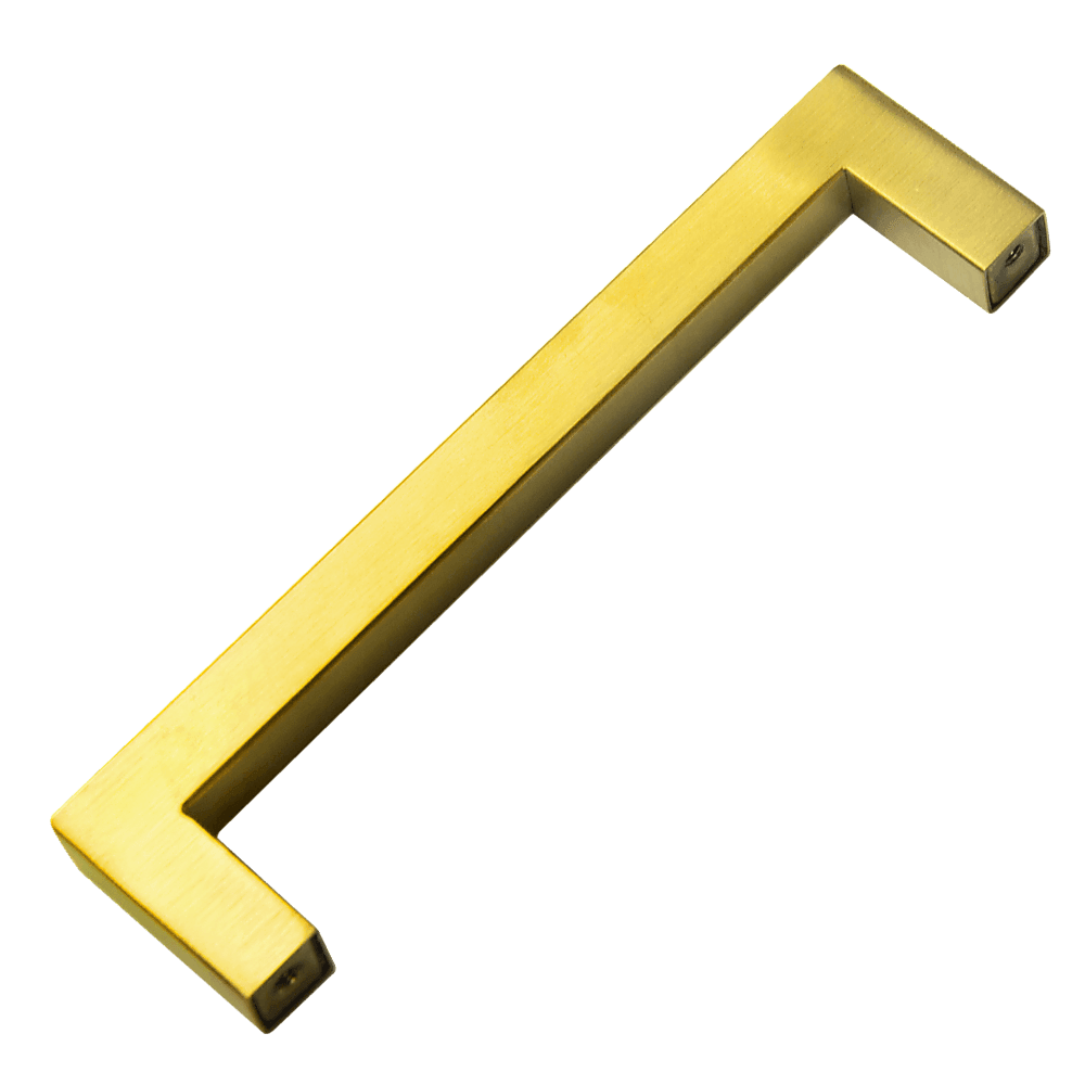 15x Brushed Brass Drawer Pulls Kitchen Cabinet Handles - Gold Finish 128mm - John Cootes