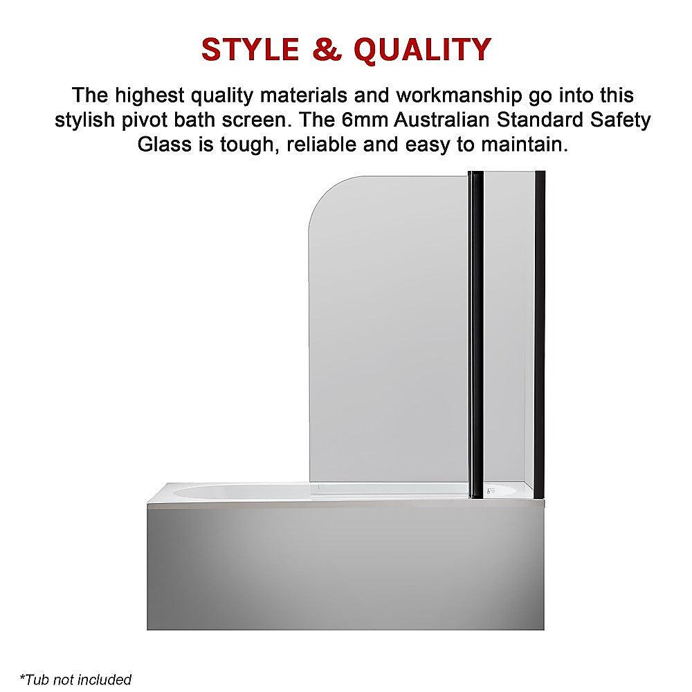 180° Pivot Door 6mm Safety Glass Bath Shower Screen 1000x1400mm By Della Francesca - John Cootes