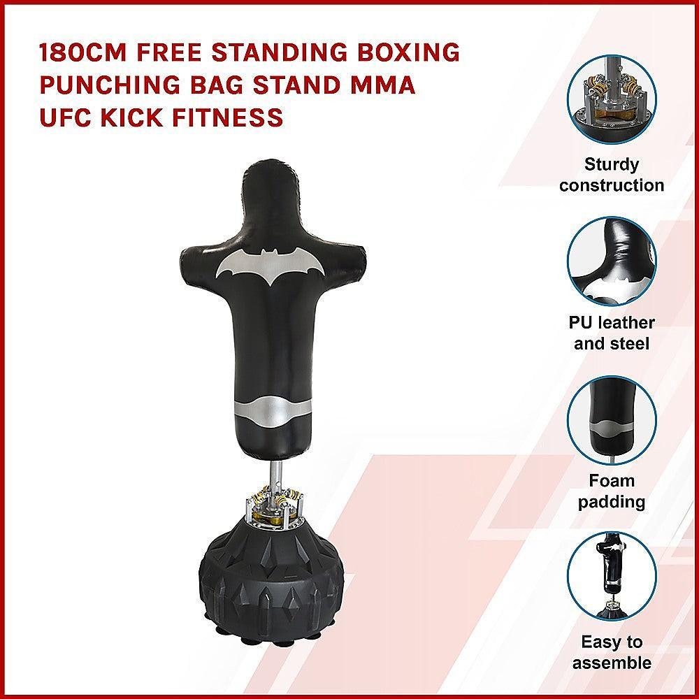 180cm Free Standing Boxing Punching Bag Stand MMA UFC Kick Fitness - John Cootes