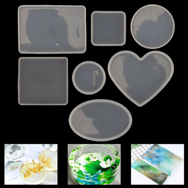 18pcs Coaster Cup Mat Mold Round Silicone Mould Kit for Craft?DIY Epoxy Resin - John Cootes