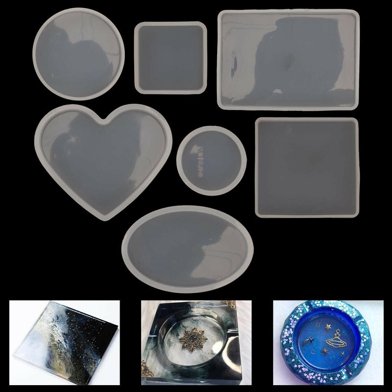 18pcs Coaster Cup Mat Mold Round Silicone Mould Kit for Craft?DIY Epoxy Resin - John Cootes