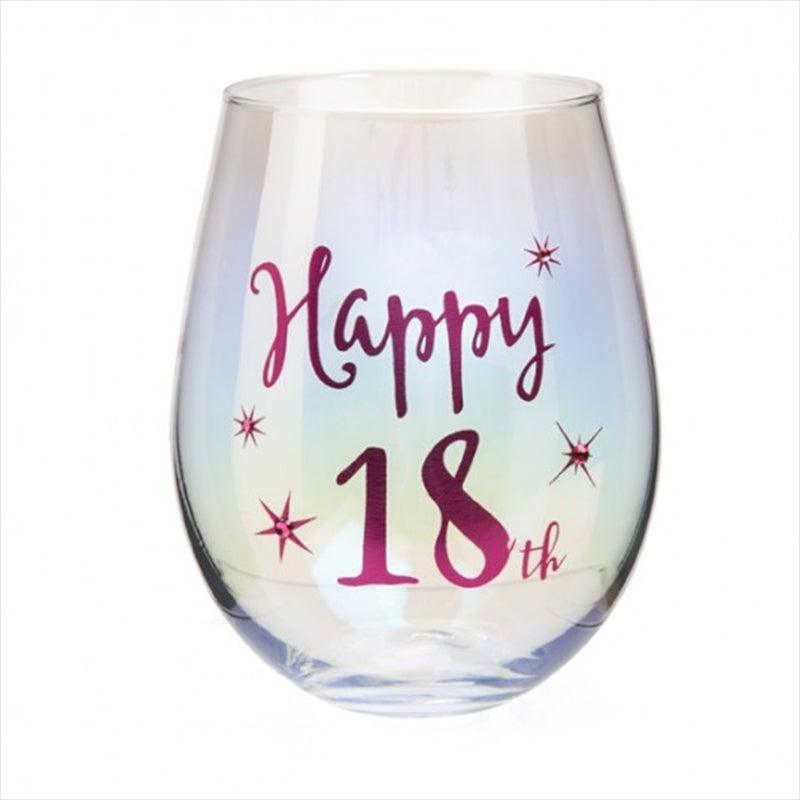 18th Birthday Irid Wine Glass - John Cootes