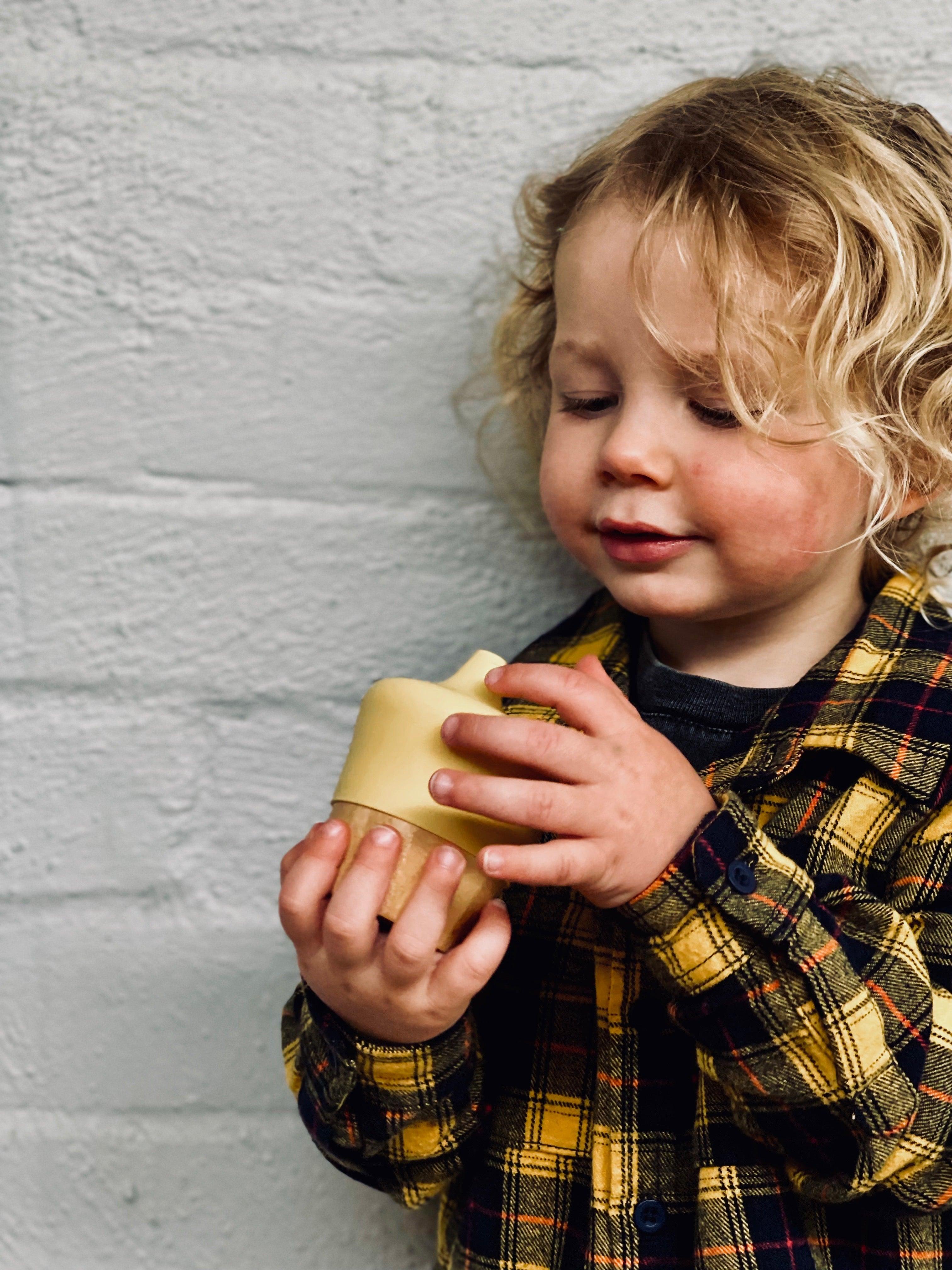 190ml bamboo cup with silicone sippy lid - John Cootes