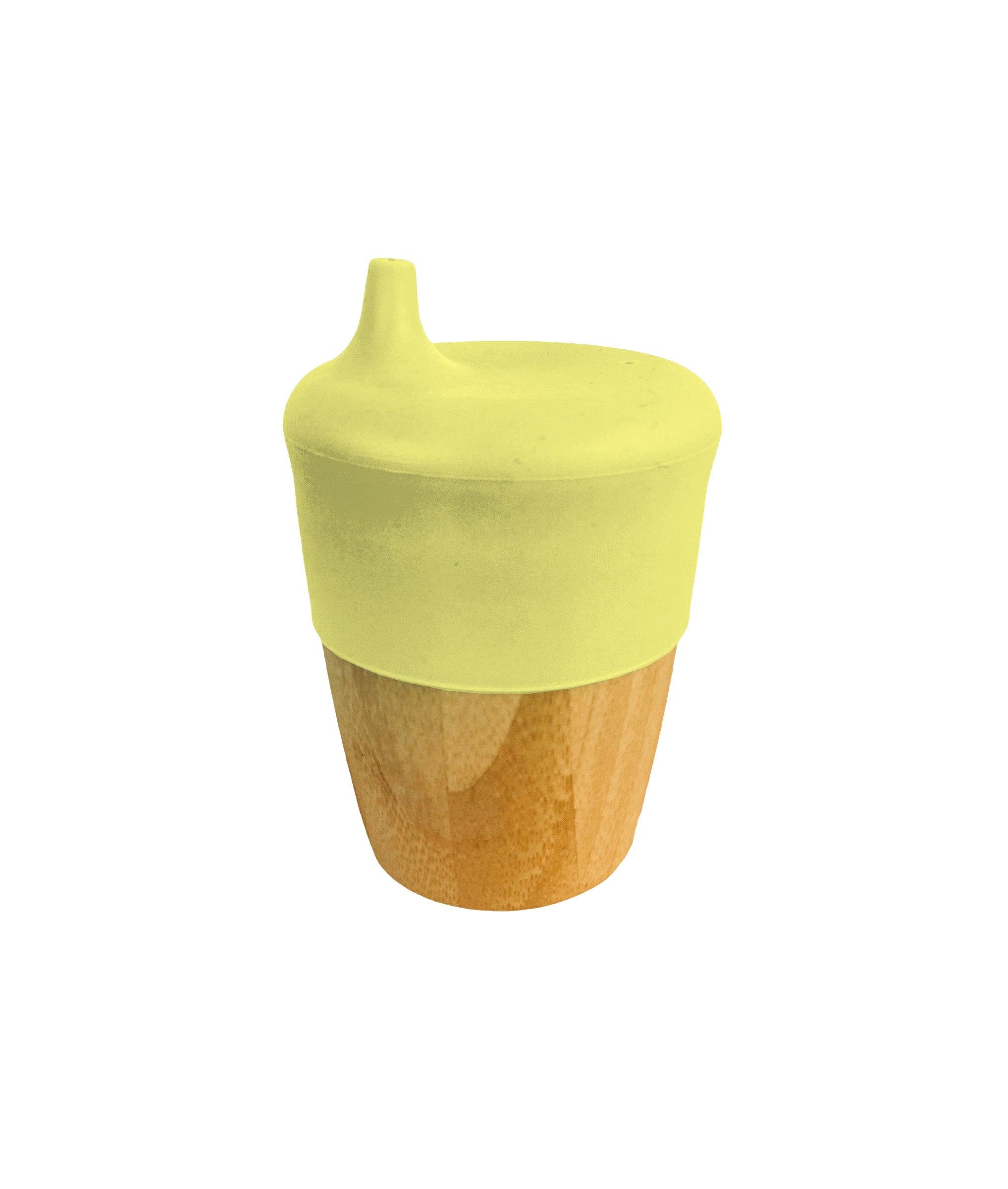 190ml bamboo cup with silicone sippy lid - John Cootes