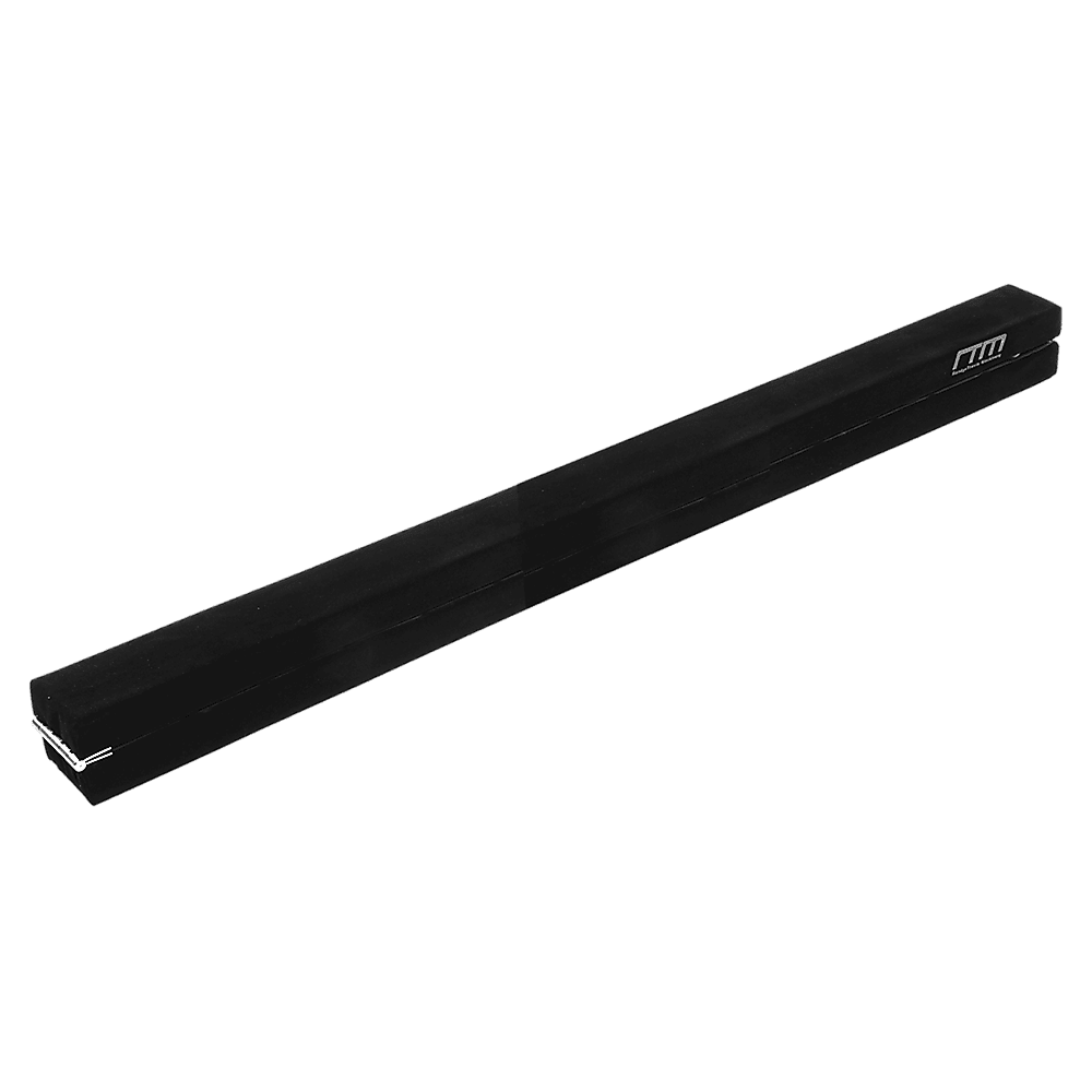 2.4m (8FT) Gymnastics Folding Balance Beam Black Synthetic Suede - John Cootes