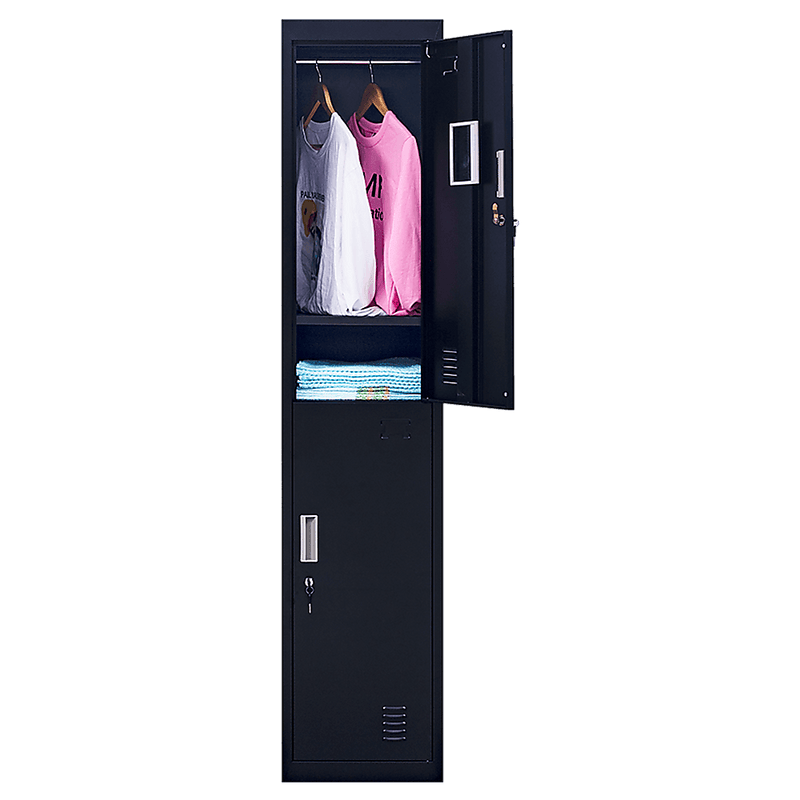2-Door Vertical Locker for Office Gym Shed School Home Storage - John Cootes