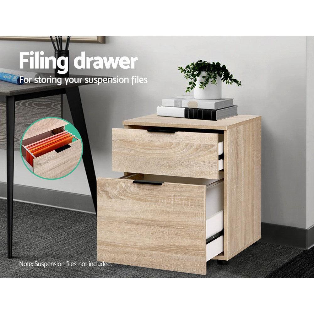 2-Drawer Wood File Cabinet - John Cootes