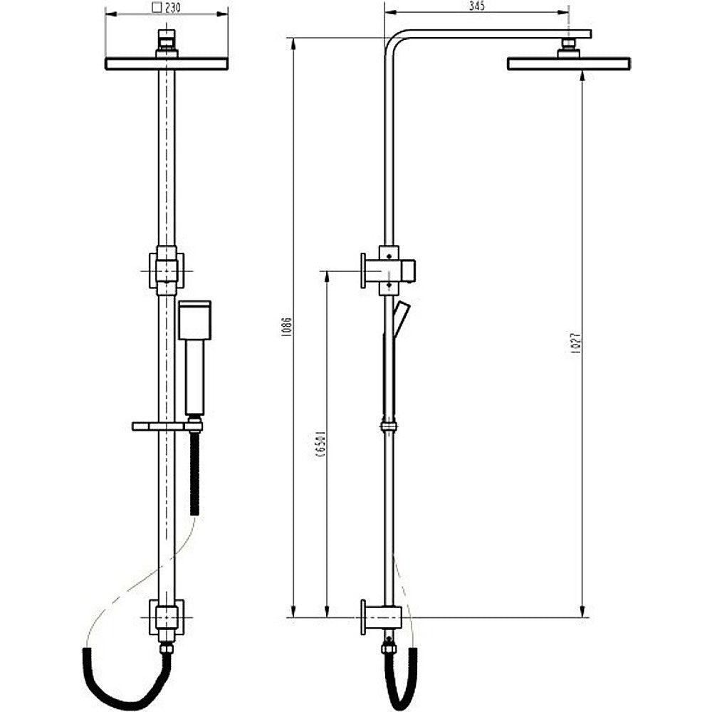 2-in-1 Massage Hand Shower & Head Tap Bathroom Mixer - John Cootes