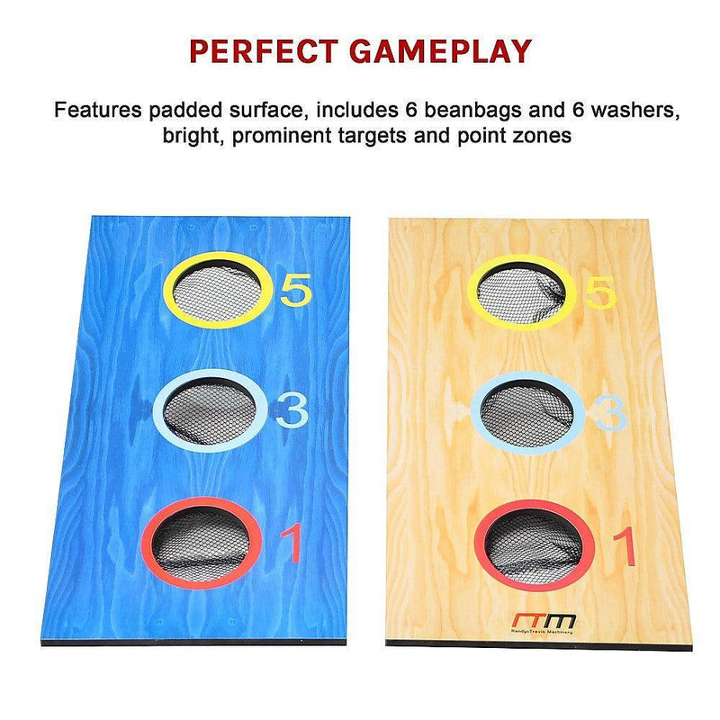 2-in-1 Three-Hole Bags and Washer Toss Combo Cornhole Portable Outdoor Games - John Cootes